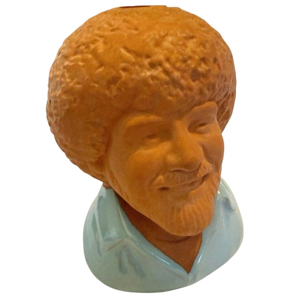 Bob Ross Chia Pet Figurine • 5.75” Tall • No Seeds • Whimsical Decor